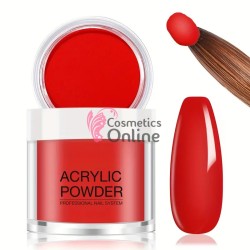 Pudra acrilica de 10g Amelie pentru constructie sau modelaj 3D - PDR24 Rosu Neon